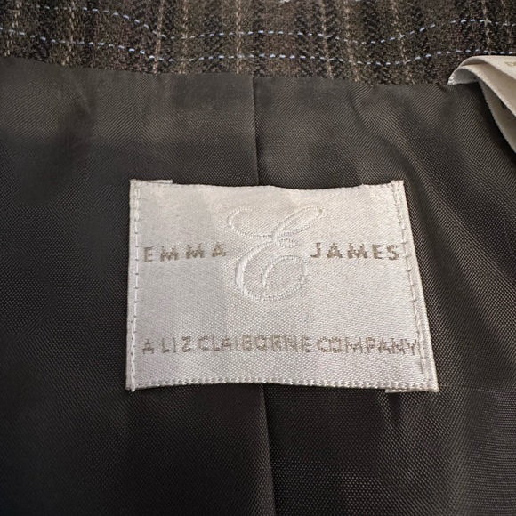 Emma & James A Liz Claiborne Co. Plaid embroidered Skirt suit Sz 8 - Picture 10 of 15